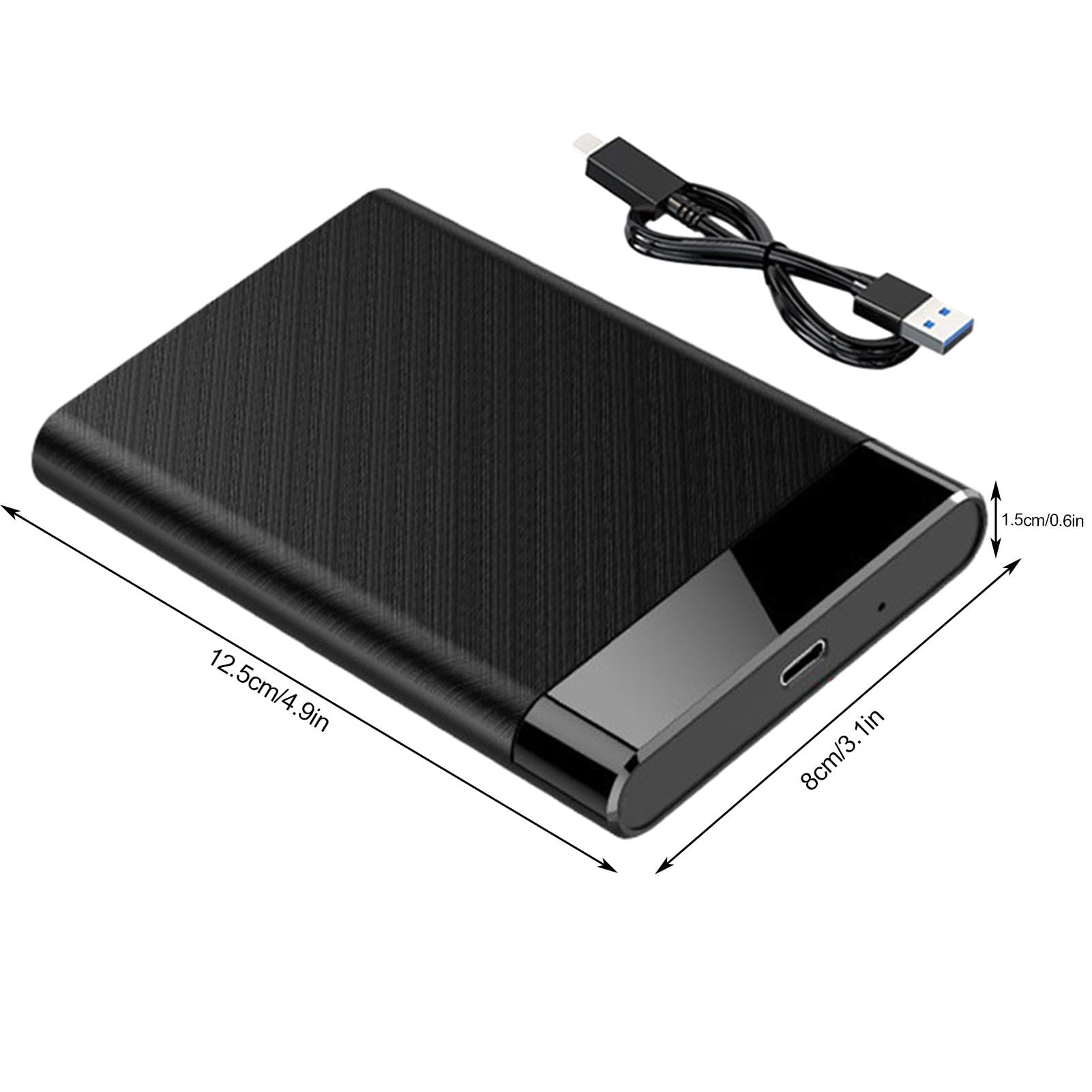 Yorajuy 2.5 Inch USB 3.1 Hard Drive Enclosure Case - 6Gbps High-Speed External HDD Storage Box for Laptop, PC, TV - Perfect for Data Backup, File Transfer & Outdoor Use