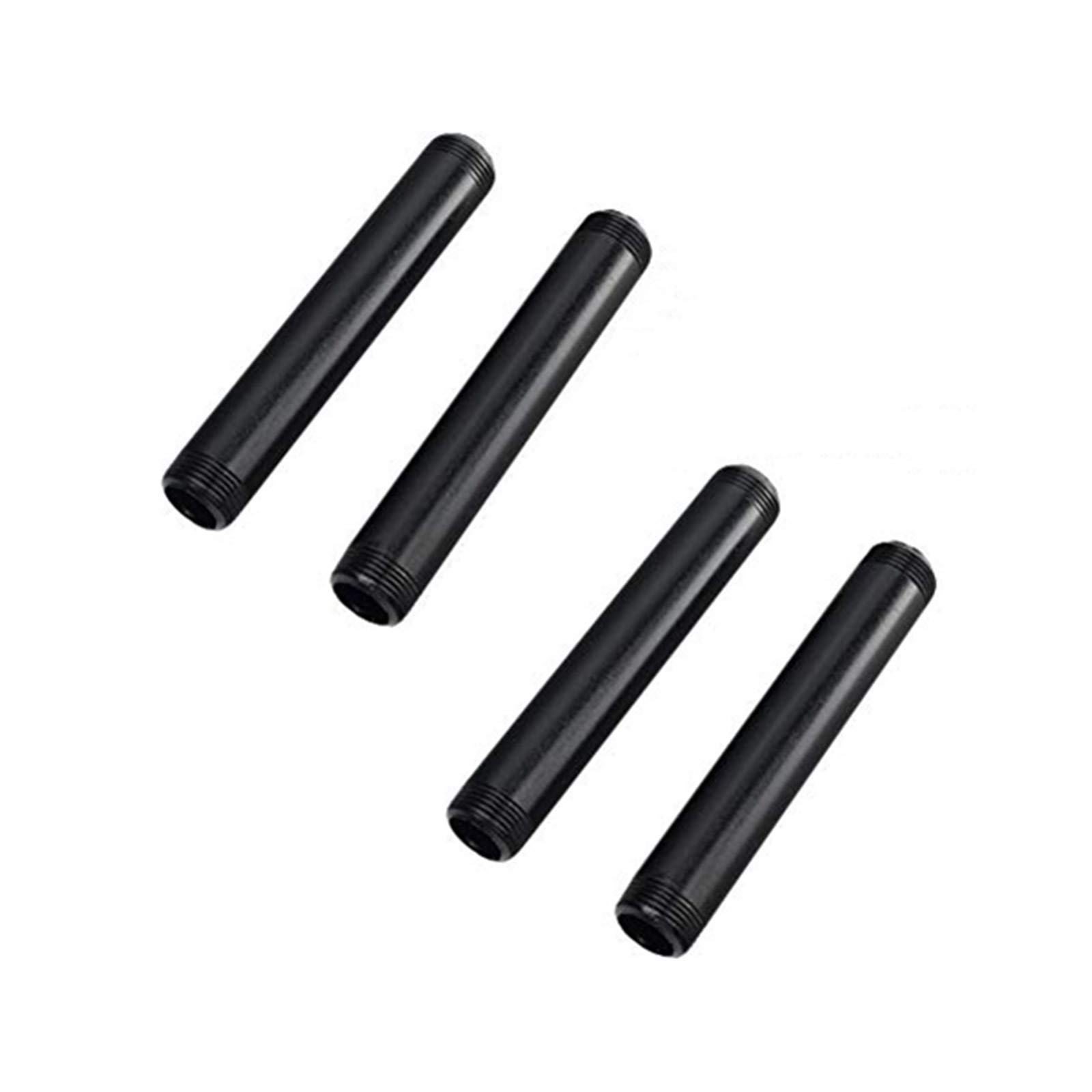 4 Pack DN20 (3/4-inch) Malleable Iron Pipe Fittings - Heavy Duty Industrial Pipe Connectors for DIY Plumbing, Steampunk Decor & Electrophoresis Projects - 15 cm Threaded Pipe Joints for Home Improvement & Workshop Use