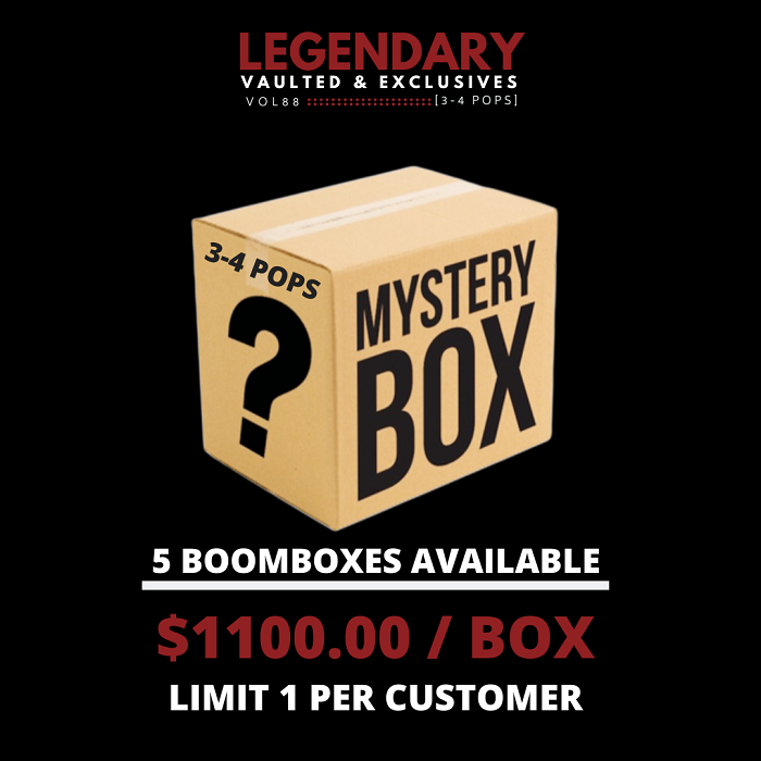 BoomLoot Mystery BoomBox - Legendary Vaulted & Exclusive Funko Pop Figures (3-4 Pops) Volume 88 | Collectible Blind Box for Pop Culture Fans, Gift for Collectors, Surprise Unboxing Experience