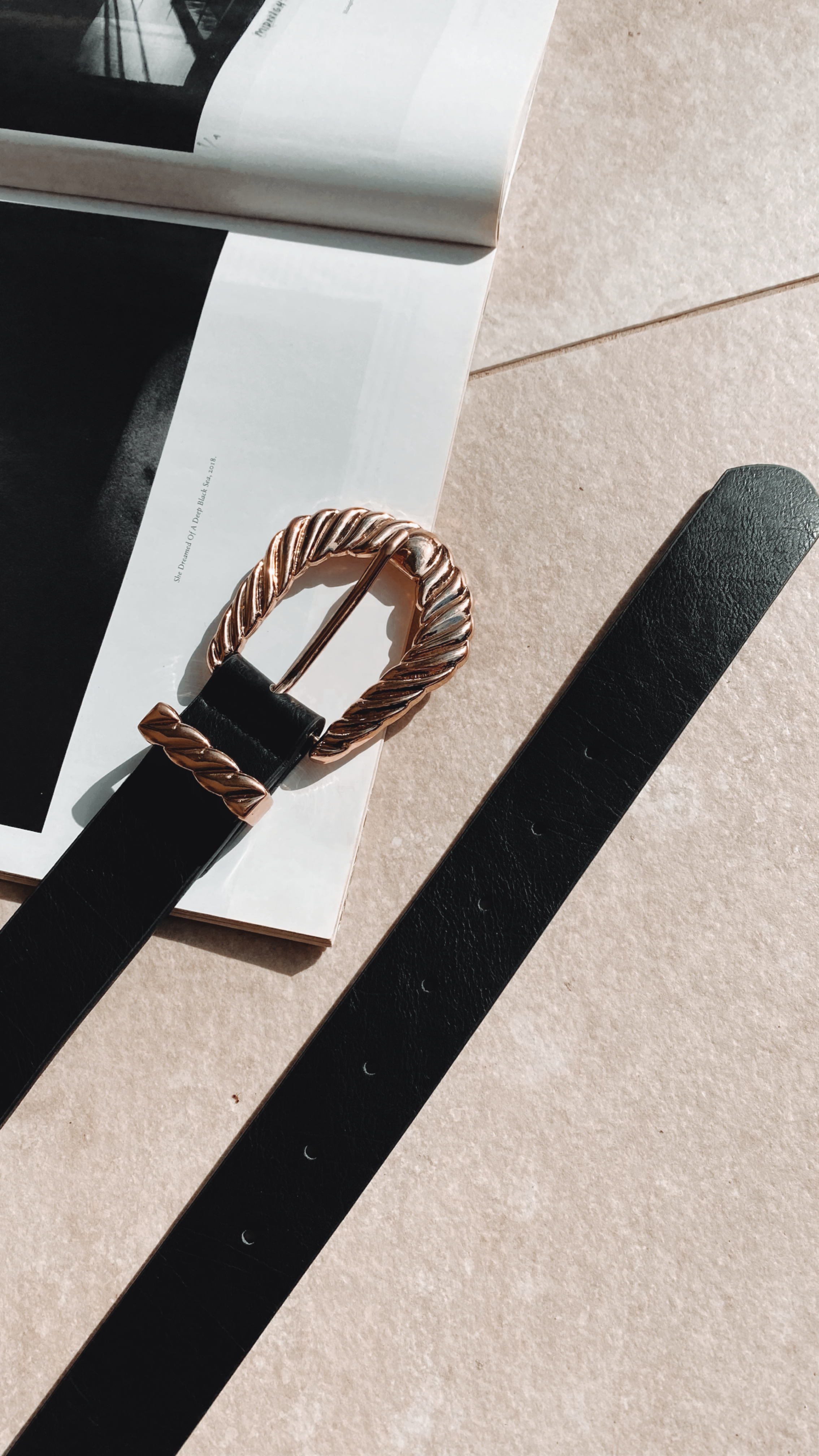 Amelie Twist Buckle Belt for Women - Stylish Black & Gold Waist Belt | Perfect for Jeans, Dresses & Fashion Accessories