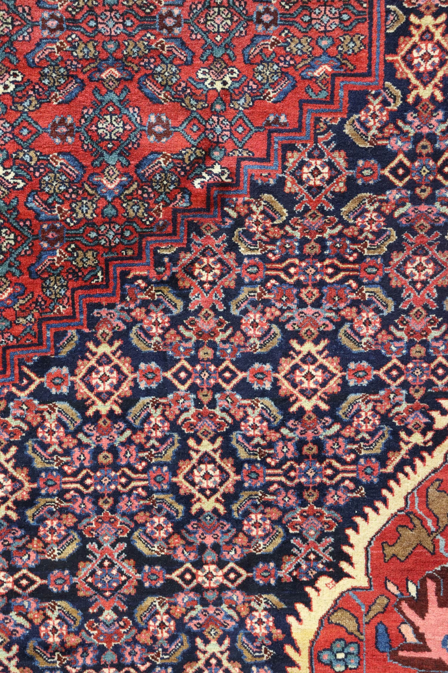 Handwoven Antique Bijar Tribal Rug - Traditional Persian Carpet for Home Decor, Living Room, Bedroom - J67822