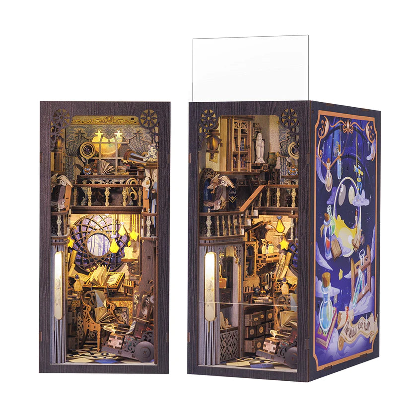 DIY Bookend Puzzle: Nebula Common Room with Dust Cover - Perfect for Home Office, Bookshelf Decor, and Gift Ideas