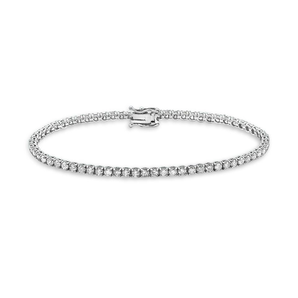 2.50 Carat Diamond Tennis Bracelet - 14K Gold 2mm 4-Prong Setting for Women | Elegant Jewelry Gift for Anniversary, Wedding & Special Occasions