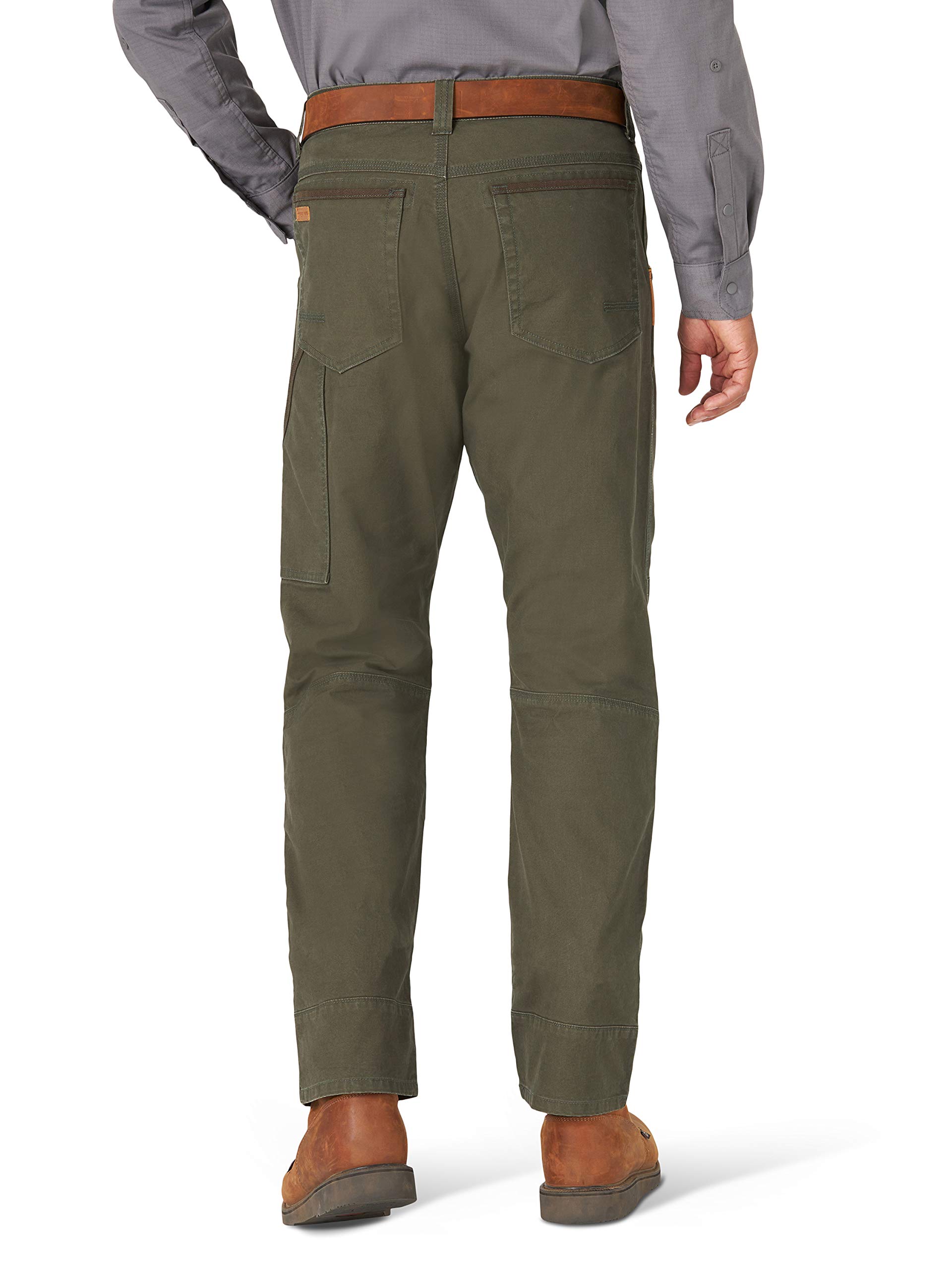 Wrangler Men's Straight Leg Utility Work Pants - Durable Cotton Canvas for Construction, Hiking & Outdoor Activities