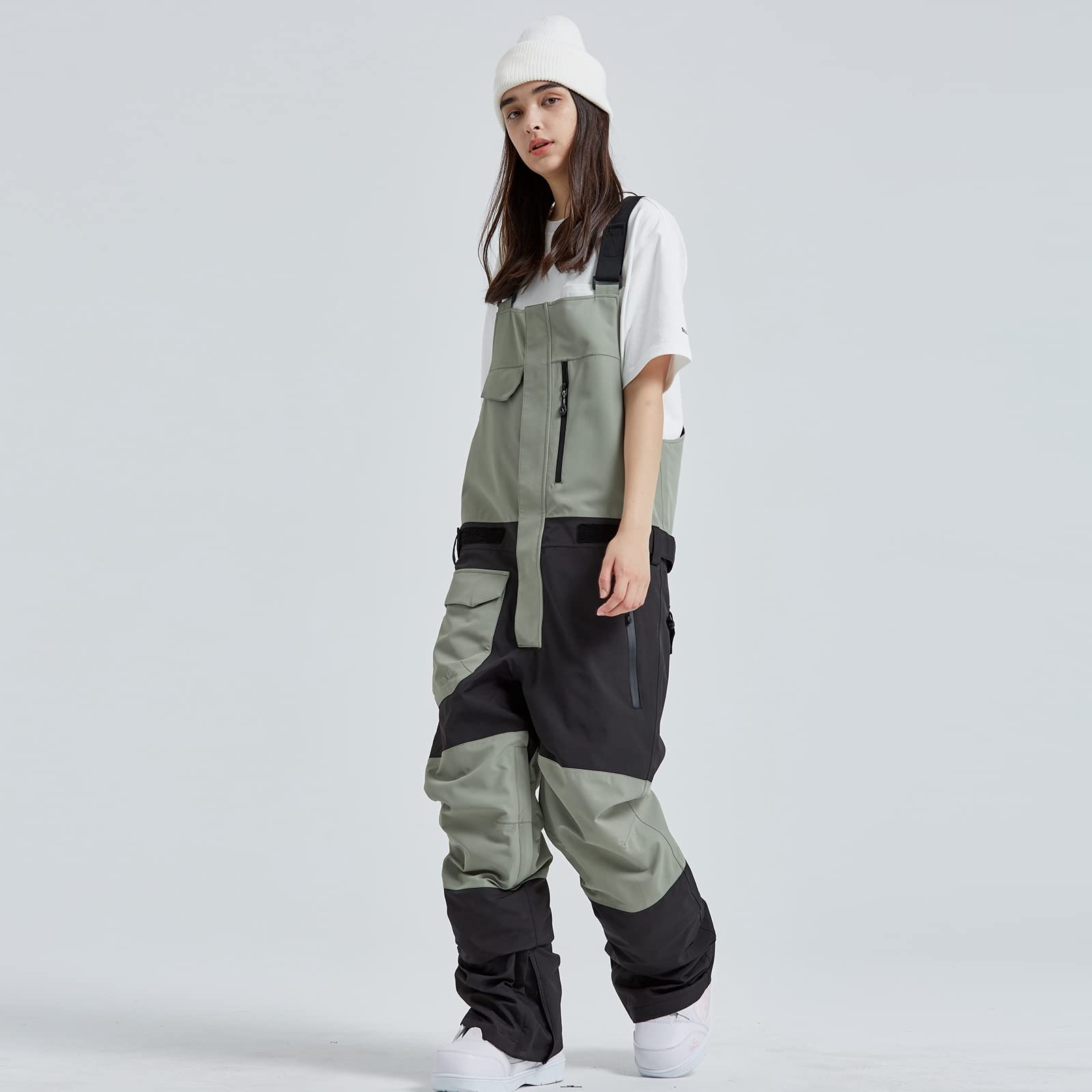 Waterproof Insulated Ski Bib Overalls for Men & Women - Windproof Snow Pants for Skiing, Snowboarding & Outdoor Winter Activities
