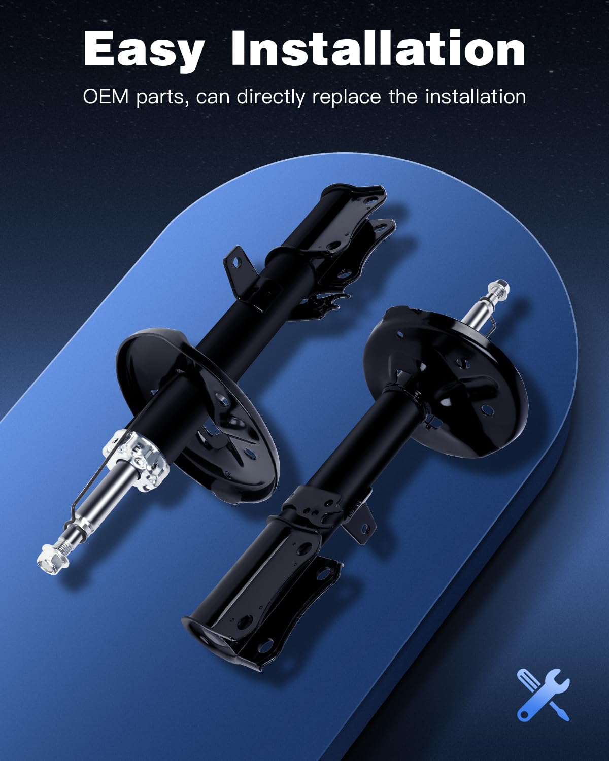 High-Performance ECCPP Rear Shock Absorbers for Lexus ES300 (1992-2001), Toyota Avalon (1995-2003), Camry (1992-2001) & Solara (1999-2003) - Gas Struts Set of 2 - Perfect for Smooth Ride & Enhanced Vehicle Stability