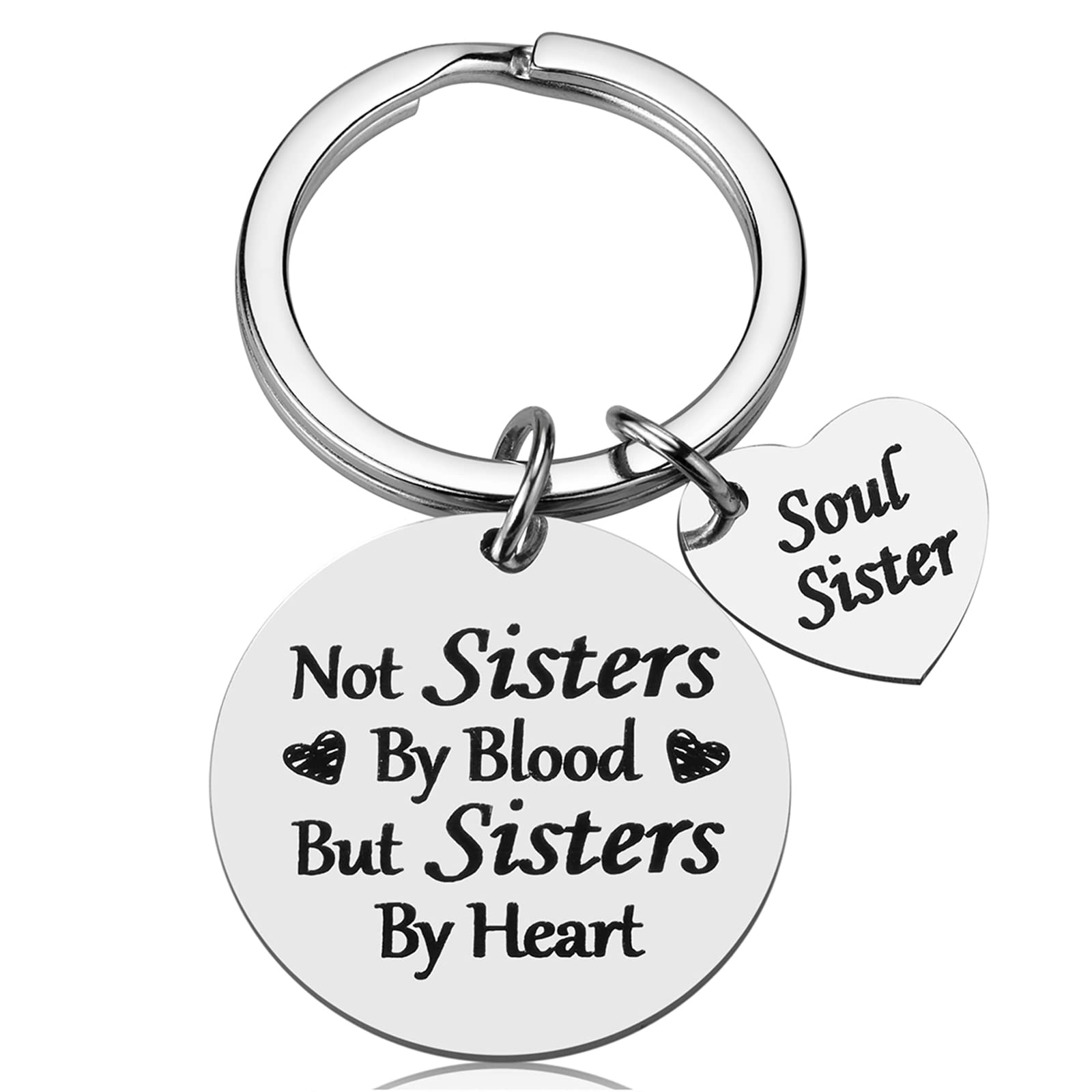 iWenSheng Best Friend Keychain - Heart Shaped Friendship Jewelry Gift for Women, Sister BFF Birthday Present | Perfect for Anniversaries, Graduation, Valentine's Day & Special Occasions