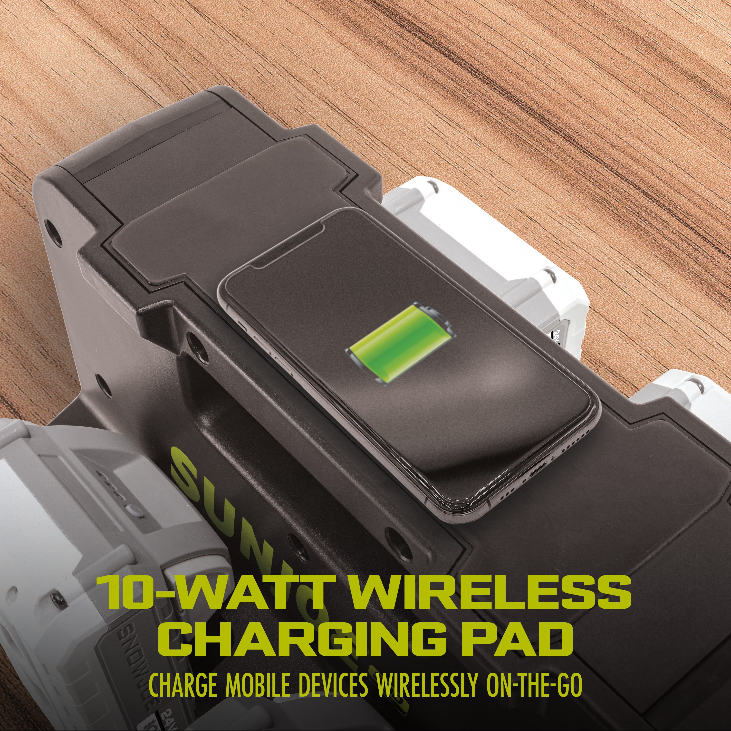 Sun Joe 24V 300W IONMAX Cordless Power Station with Hot Swap Inverter | Includes AC Adapter, 2 USB-A & 2 USB-C Ports, LED Spotlight & Wireless Charger | 320W Portable Generator for Camping, Emergencies & Outdoor Power