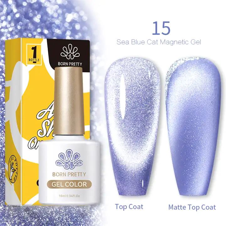 Born Pretty Sea Blue Cat Eye Magnetic Gel Polish - Long-Lasting Nail Lacquer for Salon-Quality Manicures at Home | Perfect for Parties, Weddings & Special Occasions
