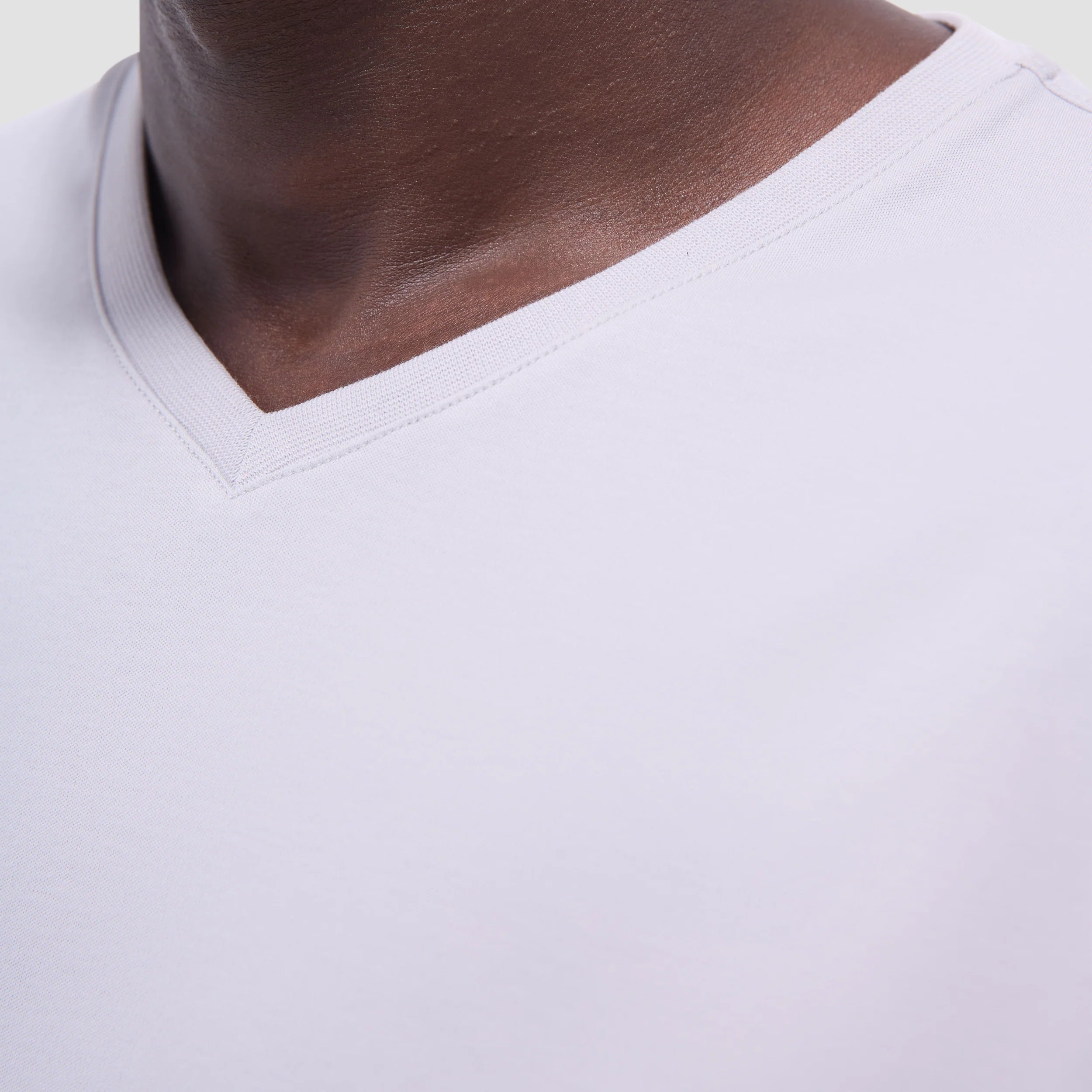 Bugatchi Holden Premium Pima Cotton V-Neck T-Shirt for Men - Soft & Comfortable Casual Wear - Platinum Color - Perfect for Everyday Outfits, Lounge & Travel