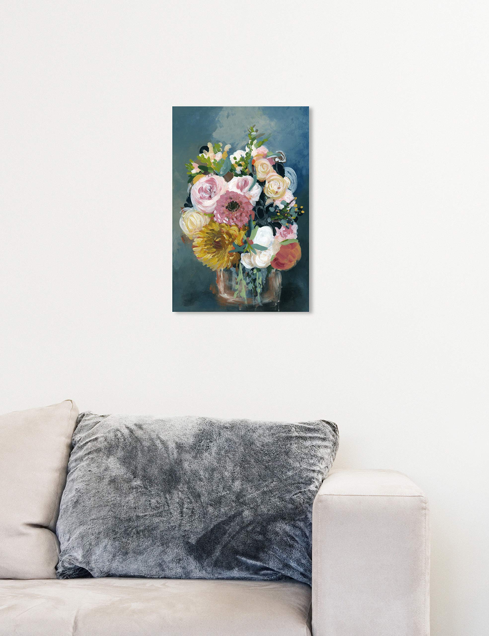 Oliver Gal Artist Co Floral Wall Art Canvas Print - Spring Bouquet in Blue & Pink, 10x15 Inches, Home Decor for Living Room, Bedroom & Office
