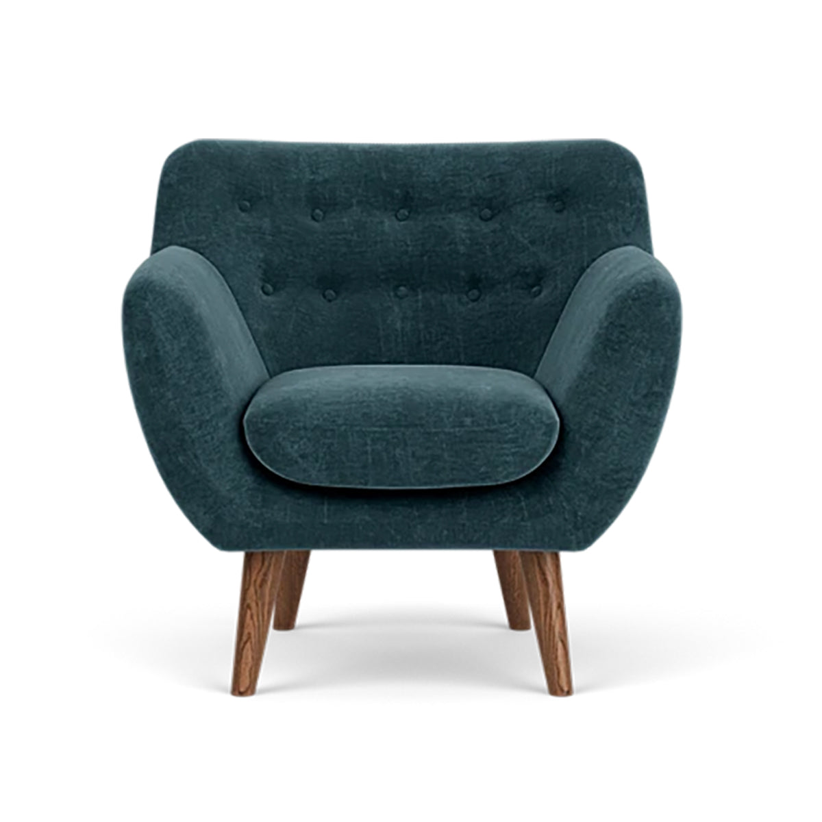 Anne Fabric Armchair - Modern Upholstered Accent Chair for Living Room, Bedroom & Office - Comfortable Lounge Chair with Sturdy Wooden Legs (Perfect for Reading, Relaxing & Home Decor)
