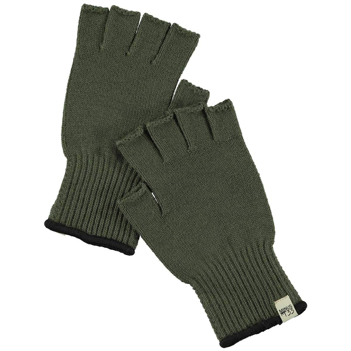 Minus33 Merino Wool Fingerless Gloves for Men & Women - Warm Thermal Knitted Half Finger Gloves for Hunting, Hiking, Cycling & Outdoor Activities