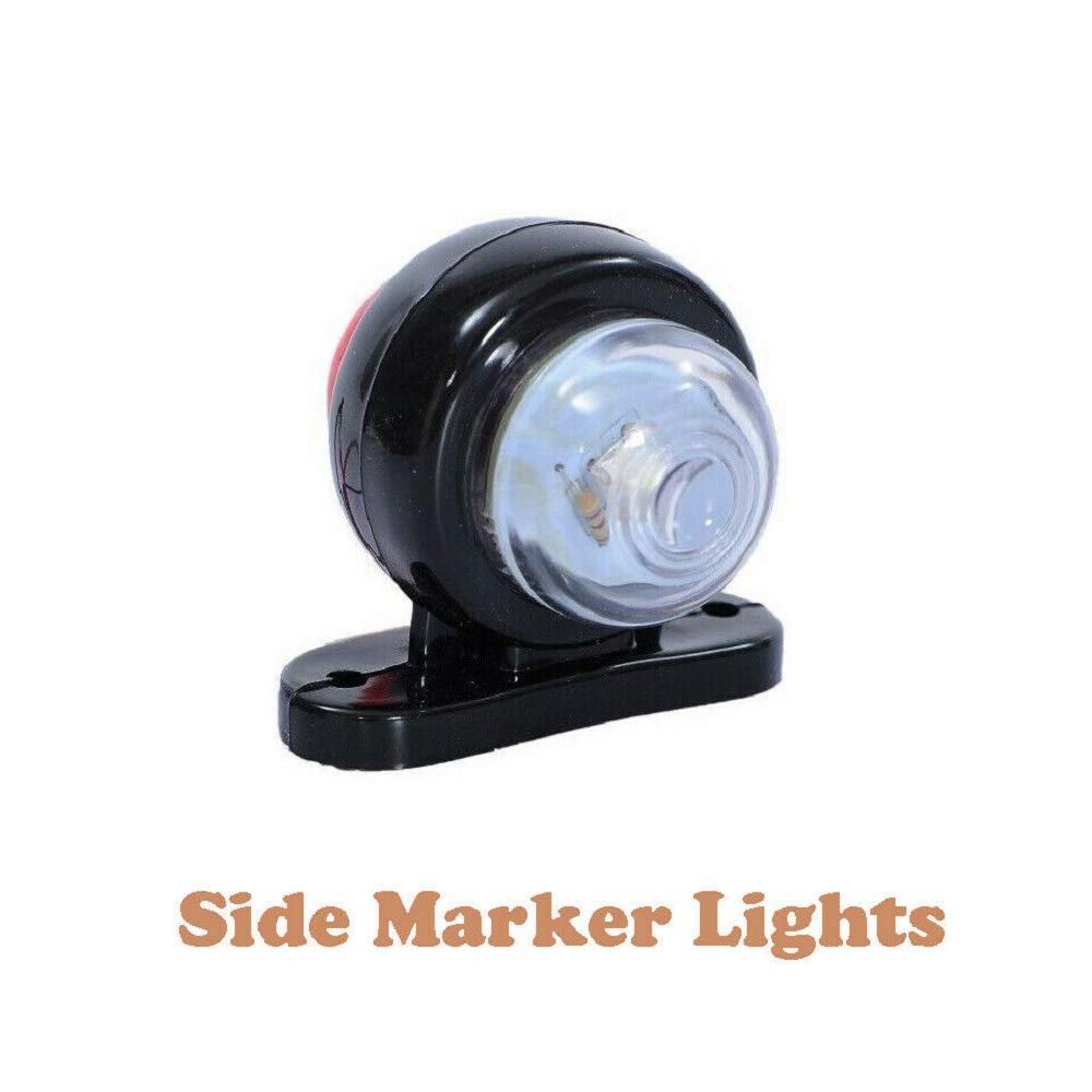 2X 12V LED Truck Side Marker Lights - Amber Clearance Indicator Lamps for Semi Trucks, Trailers, RVs & Commercial Vehicles - Waterproof & Durable for Night Driving Safety