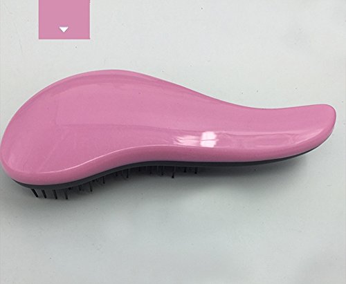 Detangling Hair Brush for Women, Men & Kids - Ergonomic Wet & Dry Hair Detangler for Curly, Wavy, Straight, Long, Thick or Fine Hair - No More Tangles Hair Brush (Misty Pink) - Perfect for Daily Hair Care, Salon Styling & Travel