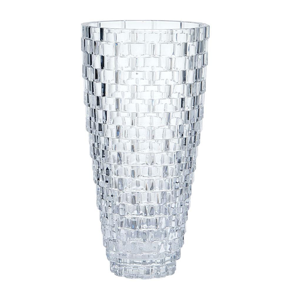 Elegant Palazzo Crystal Vase - Handcrafted Glass Flower Vase for Home Decor, Wedding Centerpieces & Luxury Gift Giving