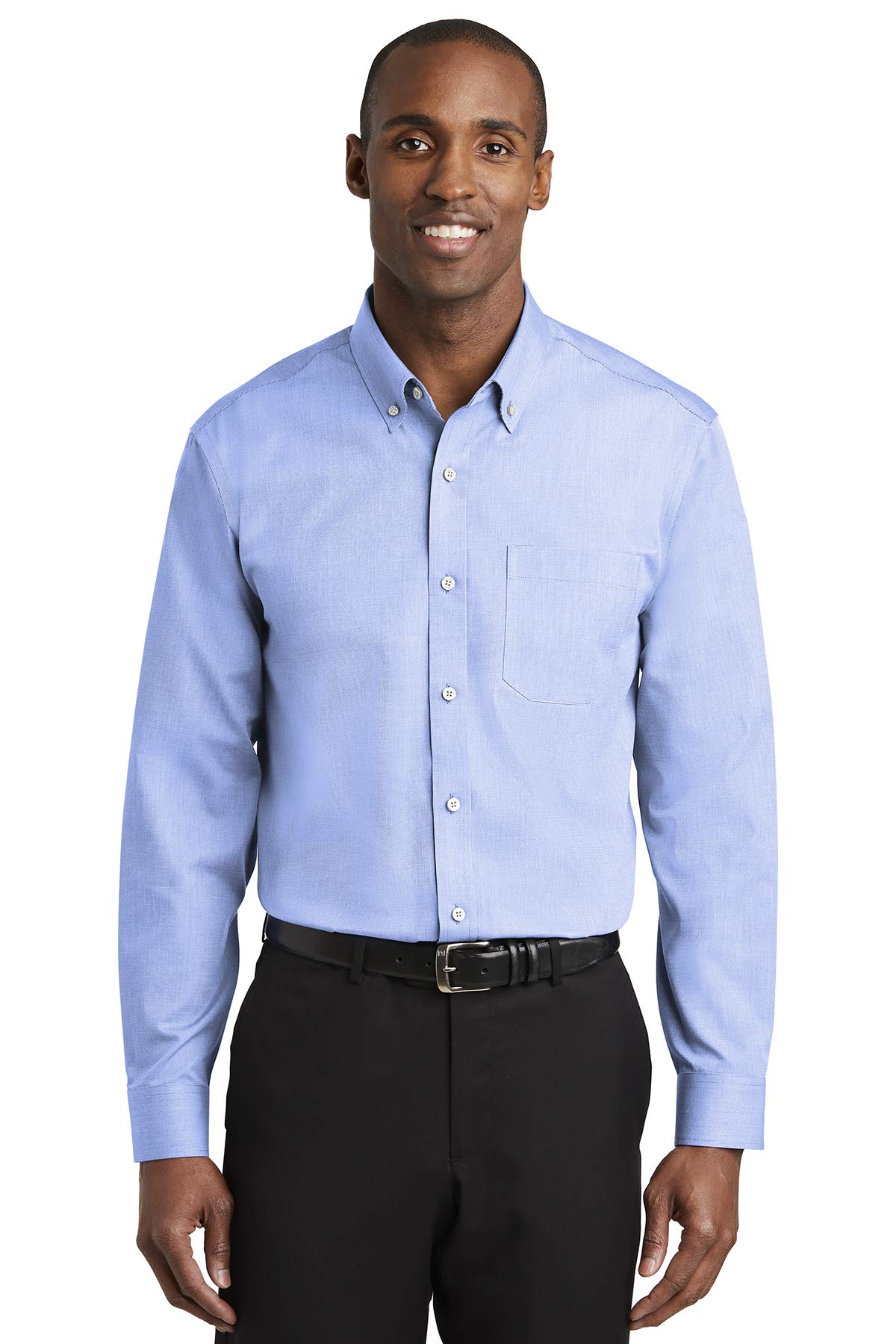 Red House Men's Nailhead Non-Iron Dress Shirt - Wrinkle-Free Business Casual Button Down for Office, Wedding & Formal Events