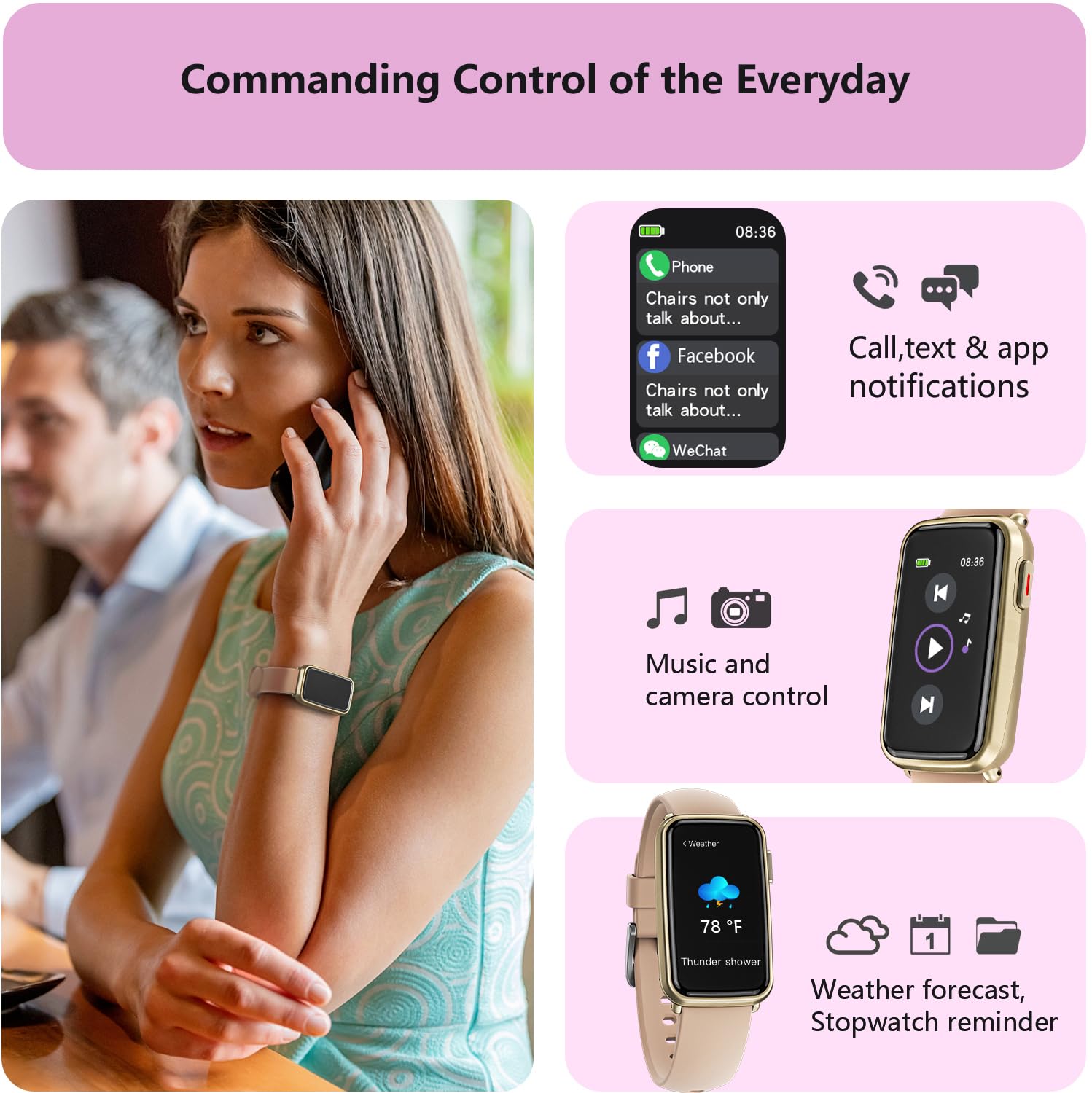 MorePro Fitness Tracker Smart Watch - 1.47