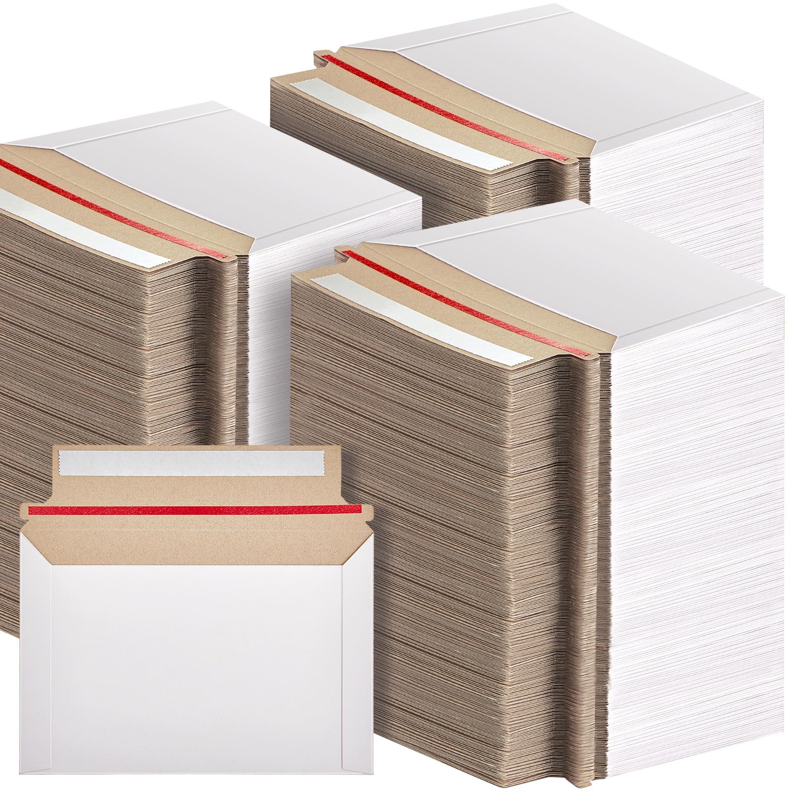 300 Pcs 6.5 x 4.5 Inch Rigid Cardboard Mailers - Heavy Duty Shipping Envelopes for CDs, Vinyl Records, Photos & Documents | Durable Photo Mailers & Document Protectors for Safe Mailing & Storage