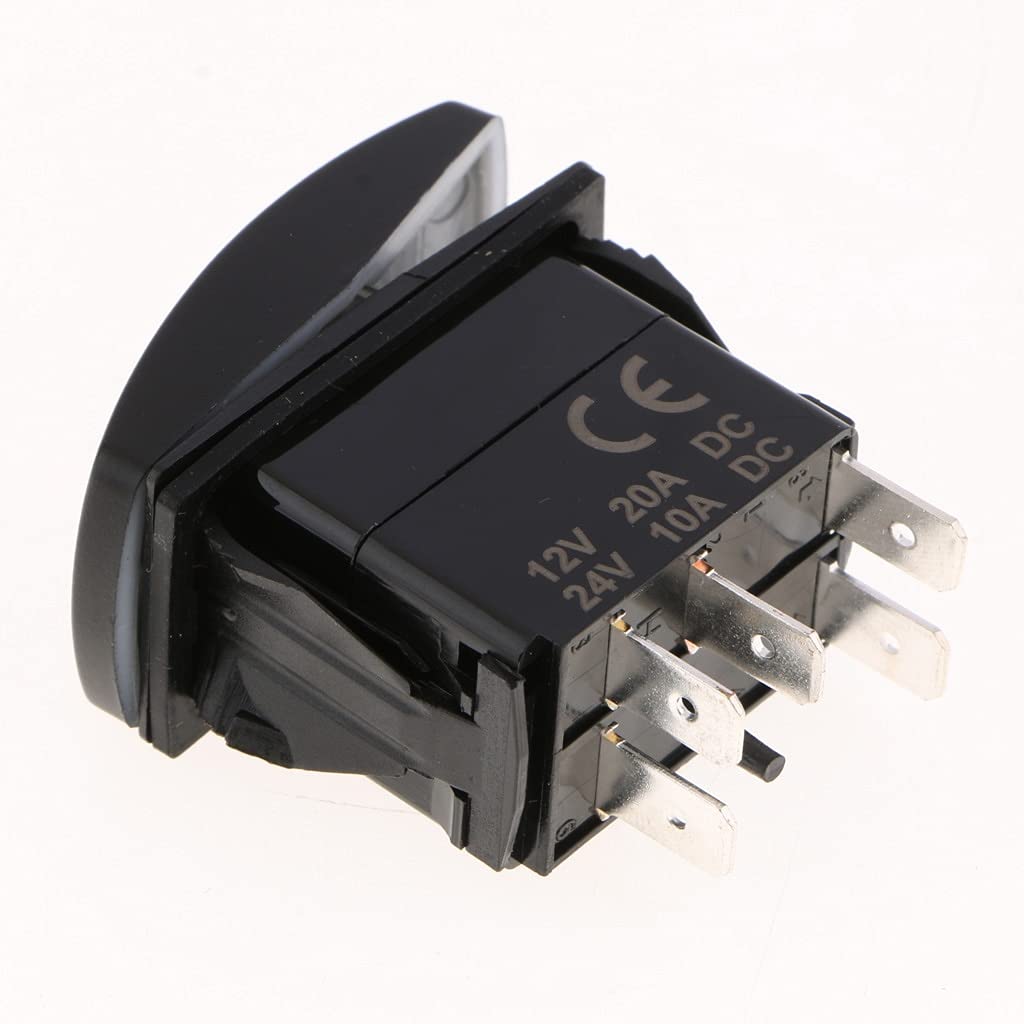 12V Rocker Toggle Switch - On/Off Blue LED Illuminated Switch for Car Horn, Lights & Marine Applications - Waterproof & Durable (Brand: New) - Perfect for Automotive, Boat & RV Electrical Systems