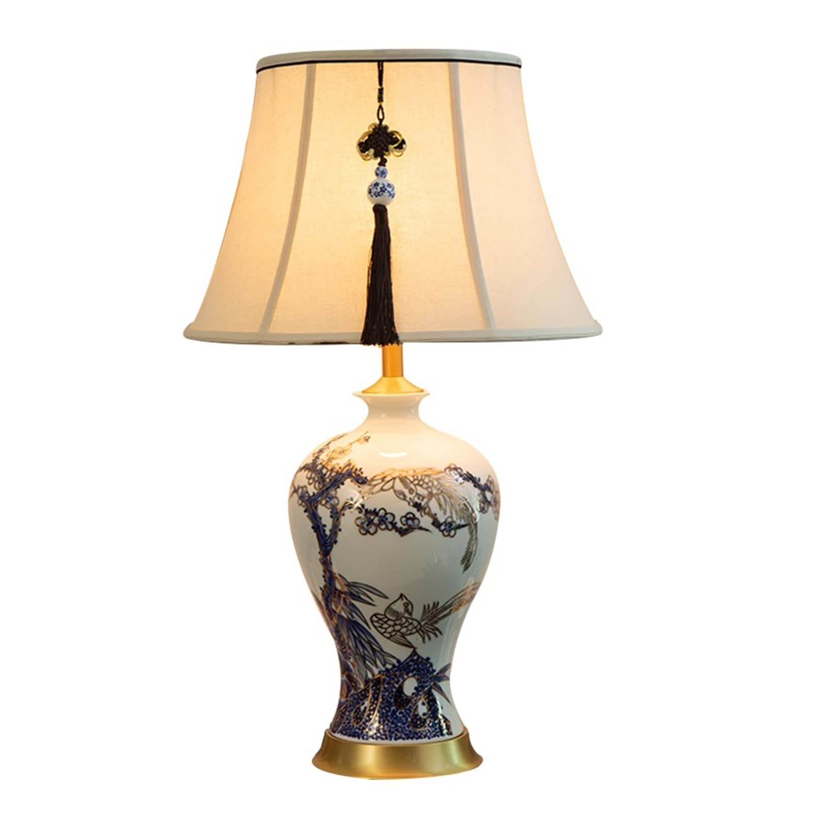 OFUNGO Ceramic Table Lamp - Warm & Romantic Bedside Night Light for Living Room, Bedroom, Study | Perfect for Reading, Relaxation & Creating Cozy Ambience