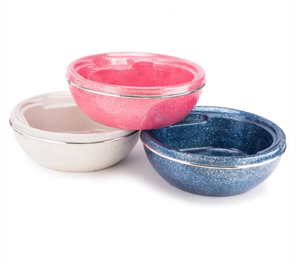 Sparkling Glitter Pedicure Bowl for At-Home Spa & Salon - Non-Slip Foot Soaking Tub with Massage Beads for Relaxation & Nail Care