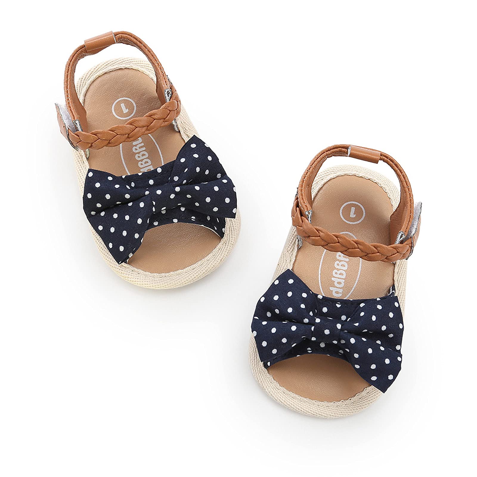 Non-Slip Baby Girl Sandals - Soft Bow Flat Shoes for Walking & Play