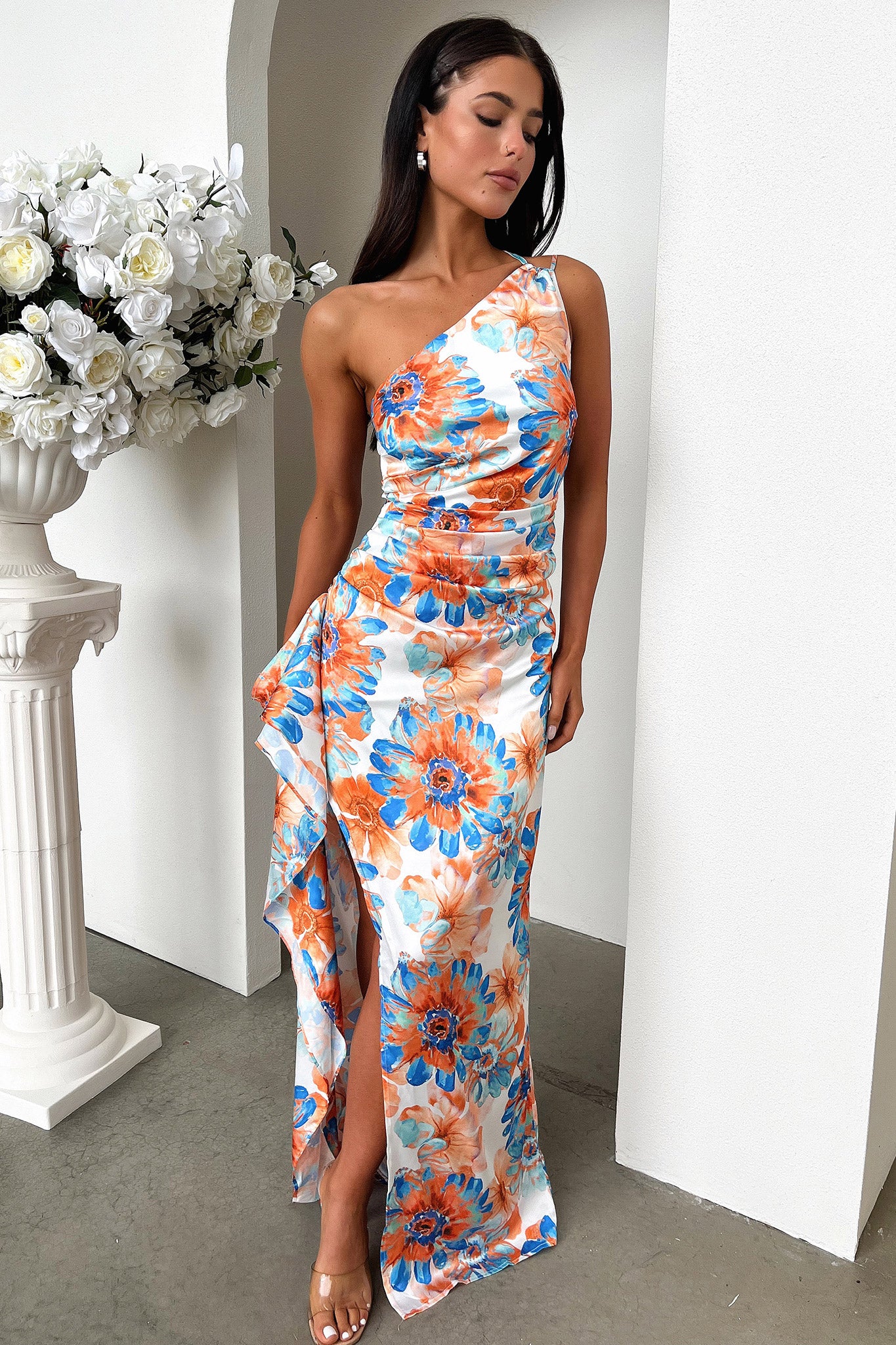 Elianna Maxi Dress - Blue Floral Print Women's Summer Dress | Perfect for Beach, Vacation & Casual Outings