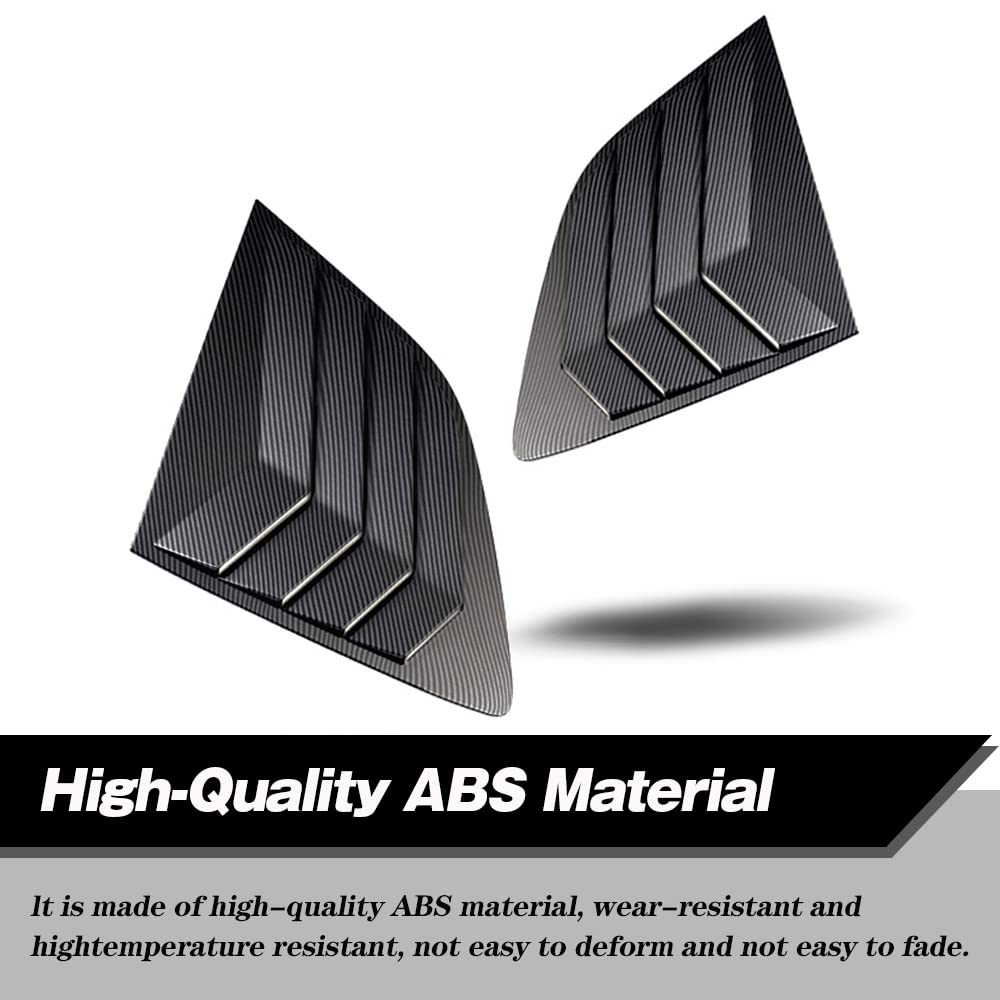 2PCS ABS Racing Style Rear Side Window Louvers Air Vent Scoop Shades Panel Cover - Carbon Fiber Auto Exterior Decoration Trim Accessories for Honda CRV 2023 2024 2025 - Enhances Style & Aerodynamics for Street & Track Performance