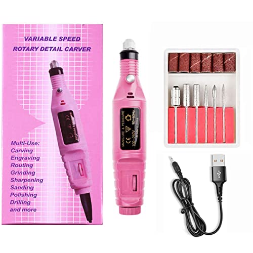 Professional Electric Nail Drill Kit - Portable Nail Grinder for Acrylic & Gel Nails, Manicure & Pedicure Tools with Multiple Bits - Perfect for Home Salon, Nail Art & DIY Nail Care