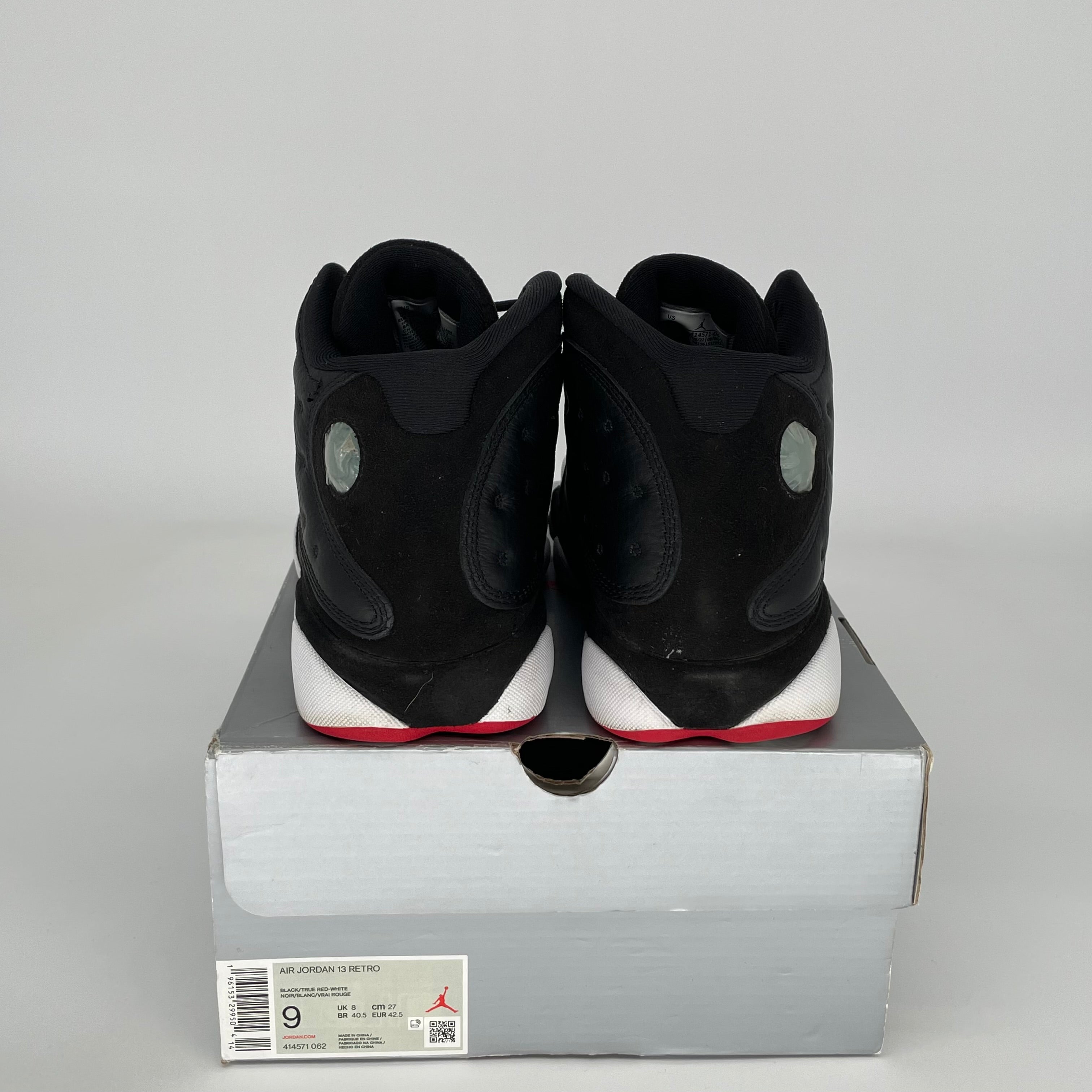 AIR JORDAN 13 PLAYOFFS Basketball Shoes Men's Size 9 - Black/White 414571-062 for Streetwear & Game Performance