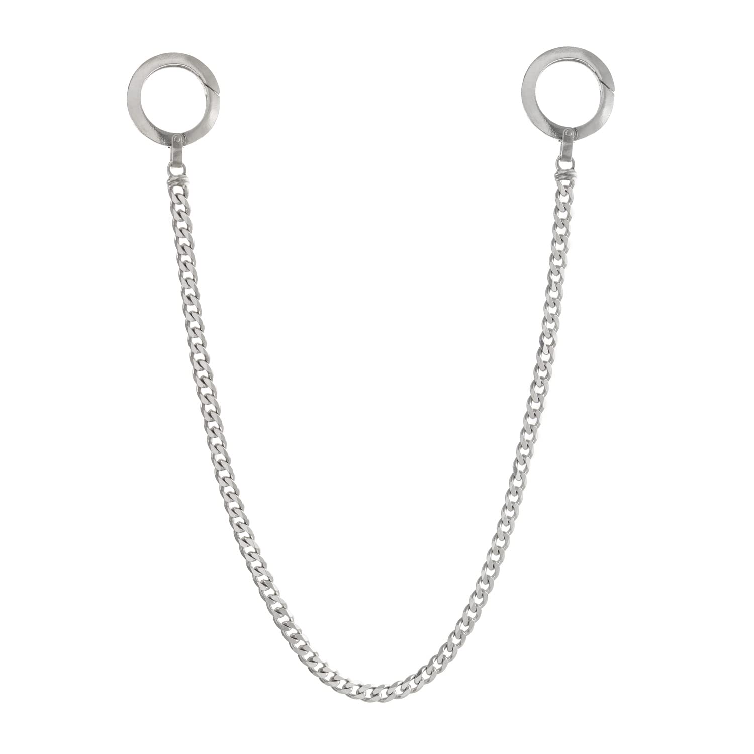 925 Sterling Silver Keychain - Thin Wallet Chain for Men & Women | Durable Curb Link Design | Perfect Practical Gift for Everyday Use & Travel Accessories