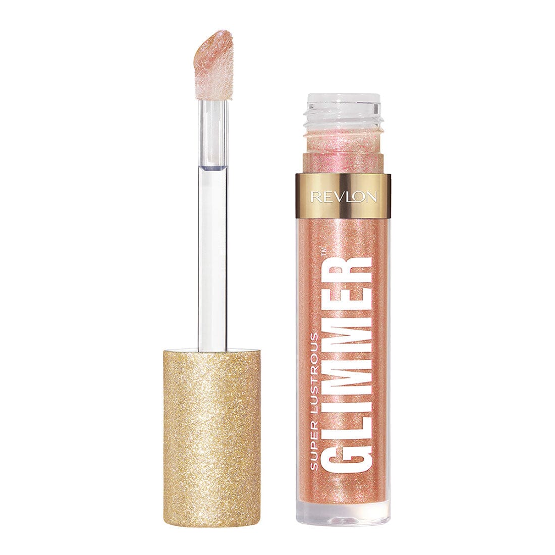 Revlon Super Lustrous Glimmer Gloss - Happy Hour Shade (3.8ml) - High Shine Lip Gloss for Everyday Wear & Special Occasions