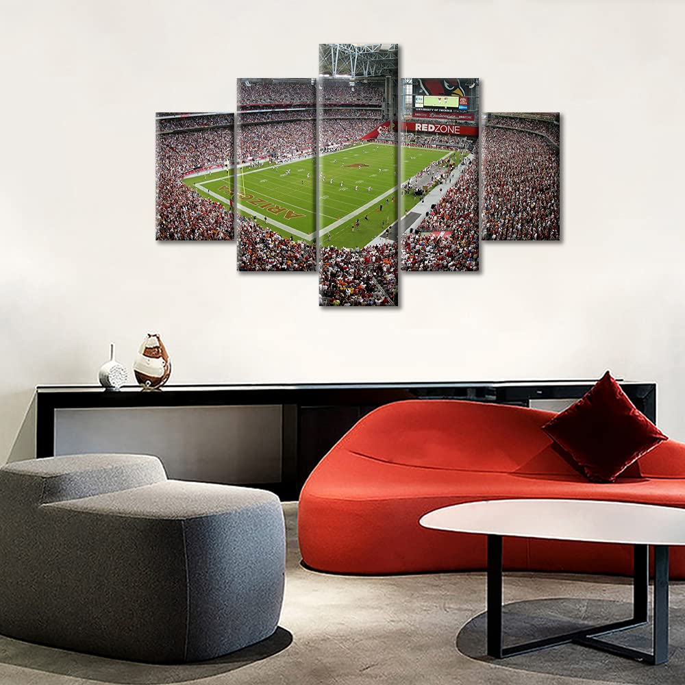 State Farm Stadium Canvas Wall Art - American Soccer Painting, Modern Phoenix Artwork for Living Room Decor - Giclee Printed, Wooden Framed & Stretched (60