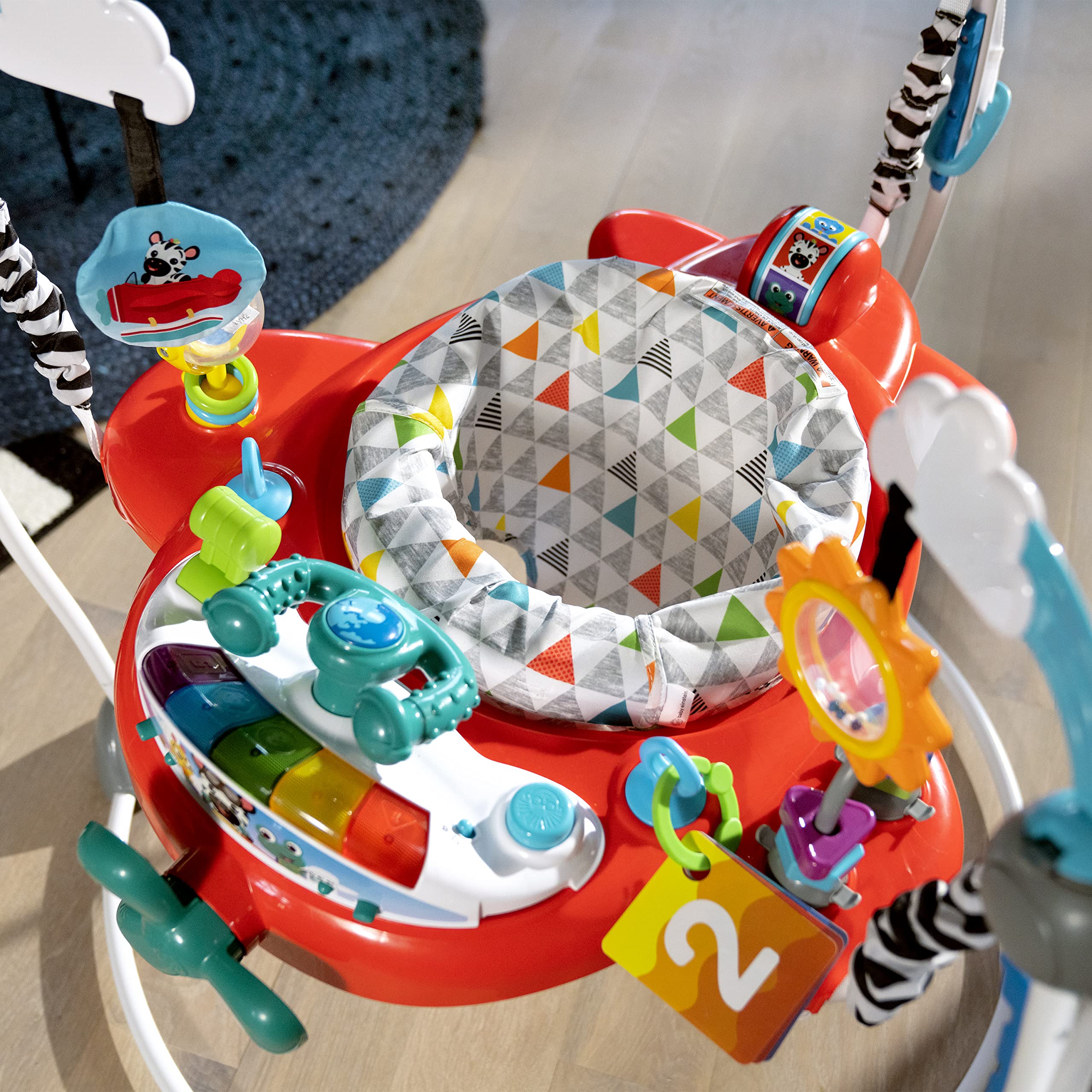 Baby Einstein Ocean Explorers Airplane Adventure 2-in-1 Interactive Activity Jumper with Lights & Sounds - Developmental Toy for Babies 6+ Months - Perfect for Playtime, Learning & Motor Skills Development - Gift for Boys & Girls