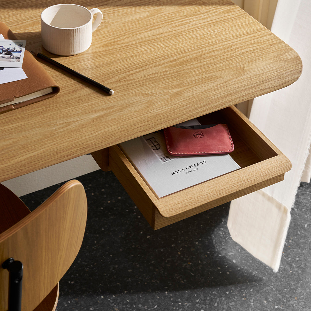 AB019 Wall-Mounted Desk with Drawer - Space-Saving Home Office & Study Workstation for Small Rooms