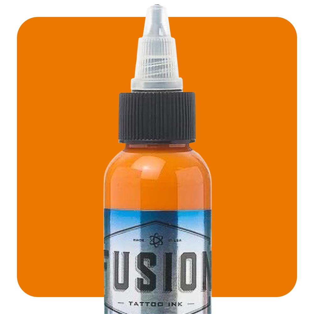 Premium Autumn Orange Fusion Tattoo Ink - Professional Tattoo Supplies for Artists (Various Sizes Available) - Perfect for Sleeve Tattoos, Body Art & Permanent Makeup