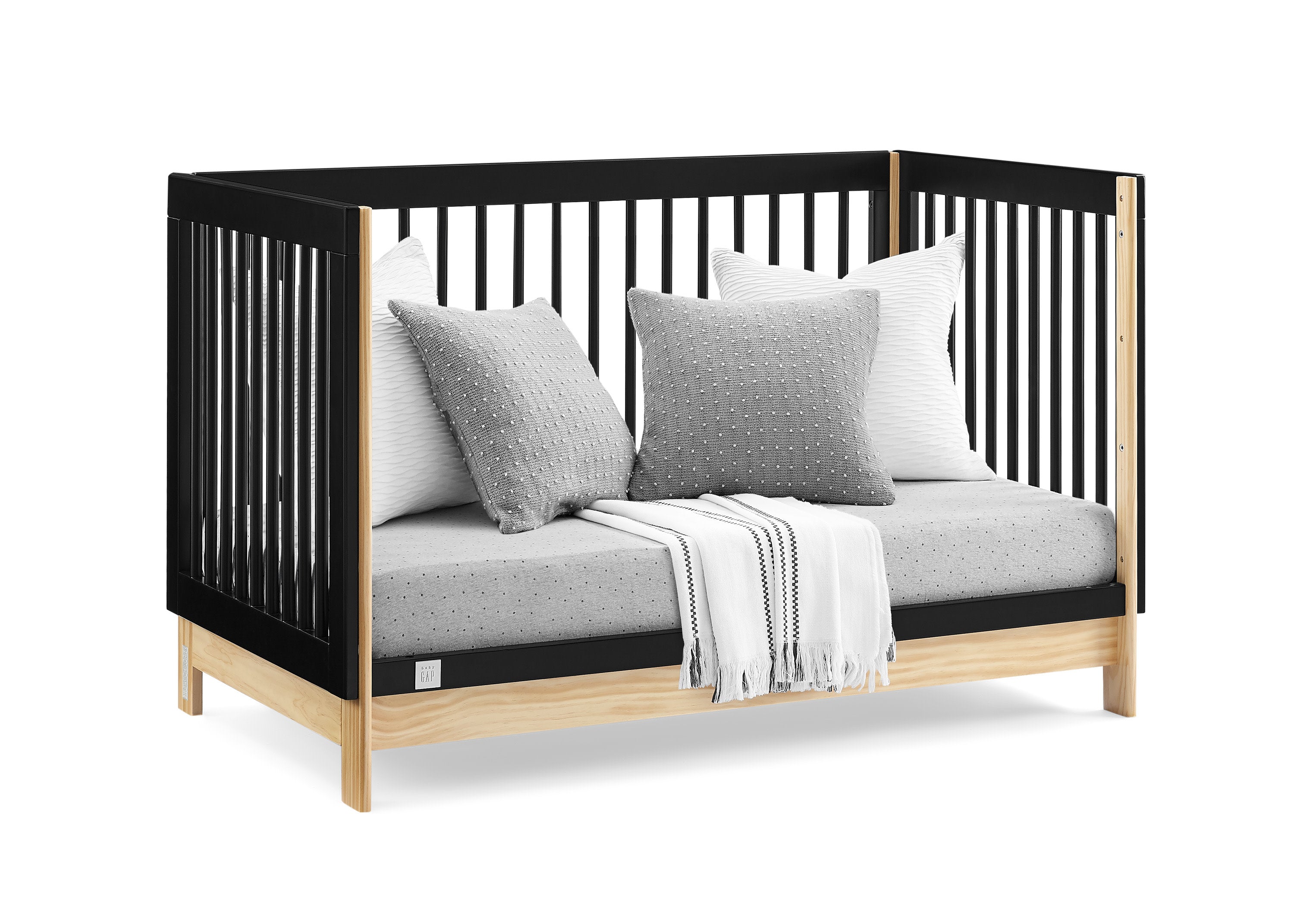 BabyGap Tate 4-in-1 Convertible Crib - Toddler Bed, Daybed & Full-Size Bed | Safe Nursery Furniture for Newborns & Growing Kids | Perfect for Baby Rooms & Daycare Centers