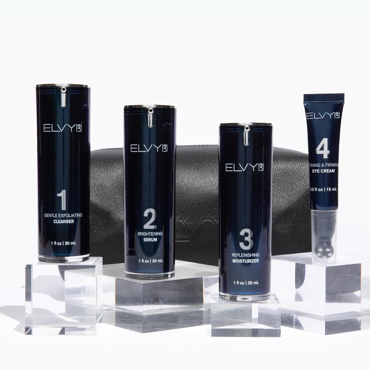 Complete Men's Skincare Set - 4-Step Grooming Kit with Cleanser, Vitamin C Serum, Face Moisturizer & Eye Cream | Hydrating & Rejuvenating Skincare for All Skin Types | Daily Face Care Routine for Men