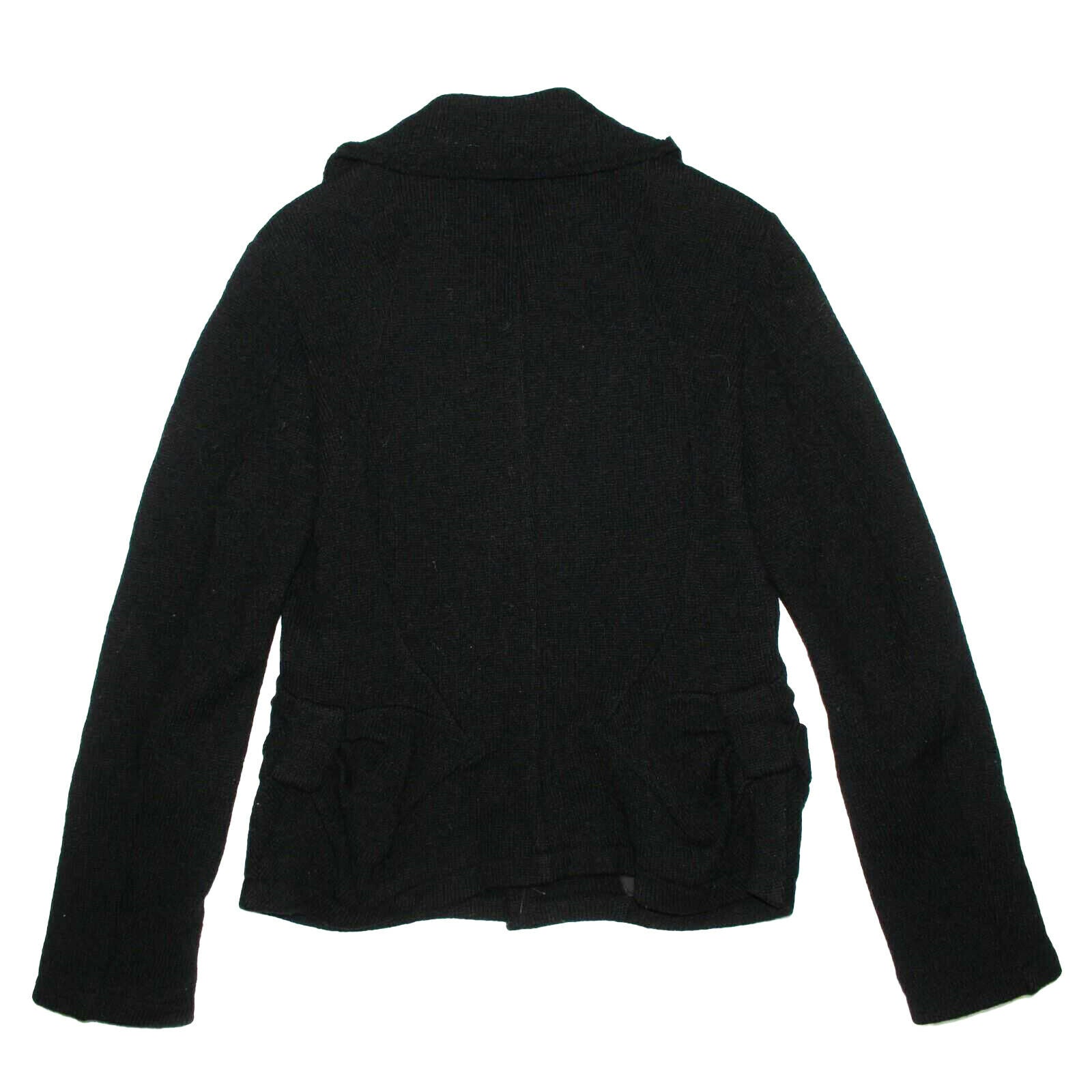 Junya Watanabe COMME des GARCONS Black Cardigan Coat with Pockets - Runway Collection Size S - Perfect for Fashion Shows, Street Style & Luxury Layering