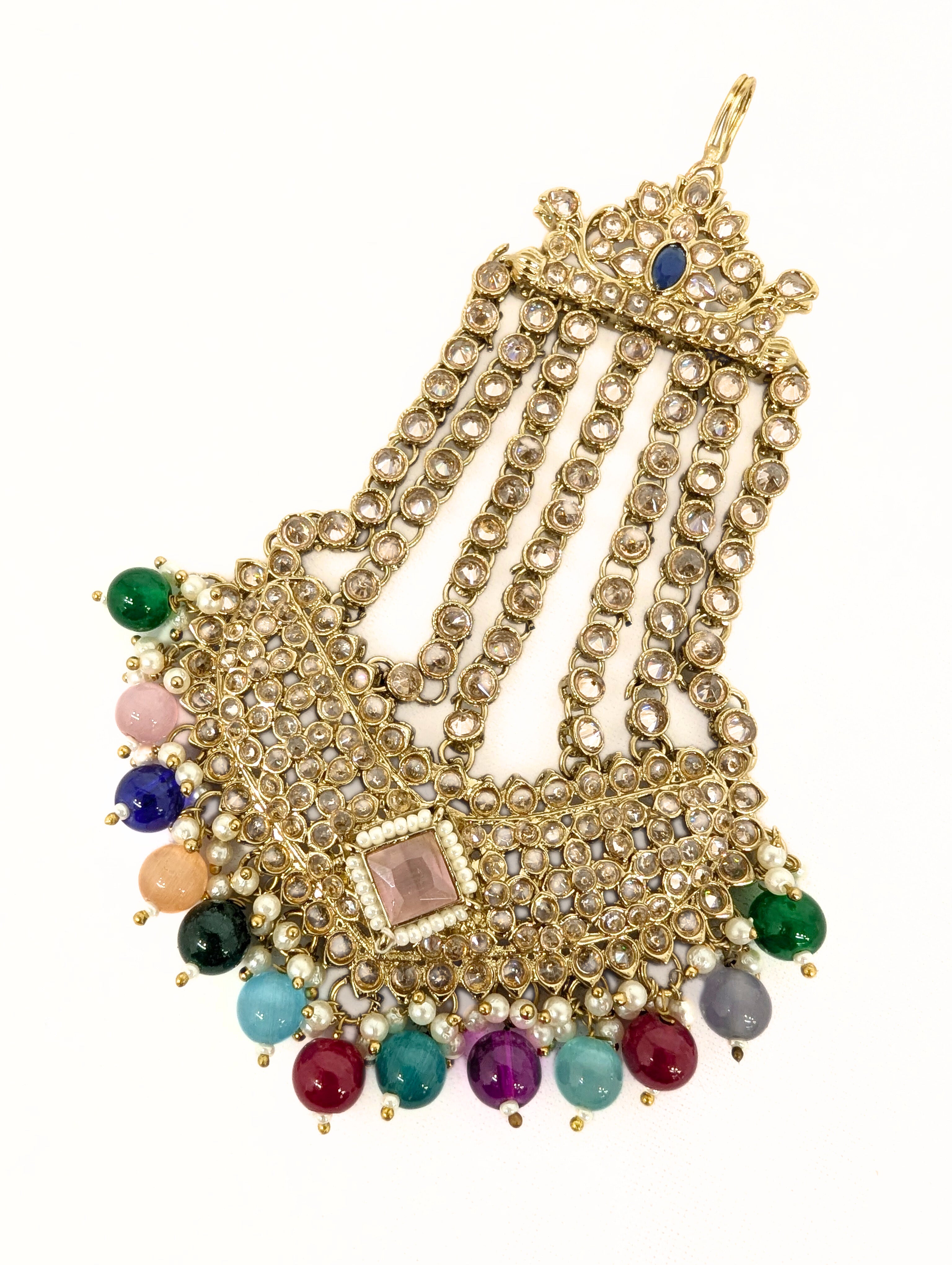 Navya Polki Jummar - Authentic Indian Polki Jewelry Set for Women | Perfect for Weddings, Festivals & Special Occasions