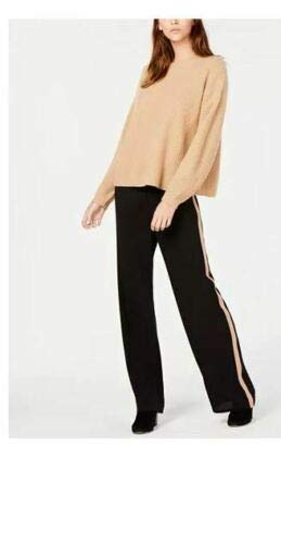Women's Side Stripe Casual Wide Leg Pants - Comfortable High Waisted Lounge Pants for Work & Travel - Black Size 6 - Perfect for Office, Yoga & Everyday Wear