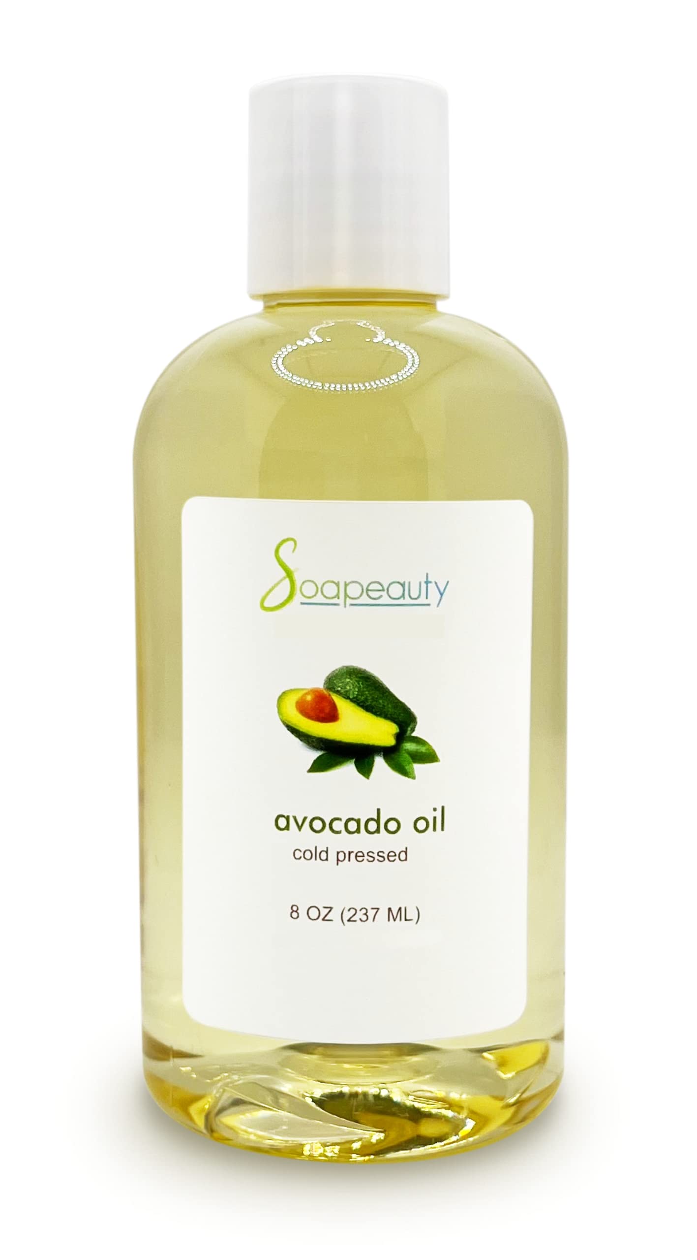 Soapeauty 100% Pure Cold Pressed Avocado Oil for Skin & Hair Care - Natural Carrier Oil for Essential Oils & Massage - 8 fl oz - Perfect for DIY Beauty Recipes, Hair Treatments & Relaxing Spa Nights