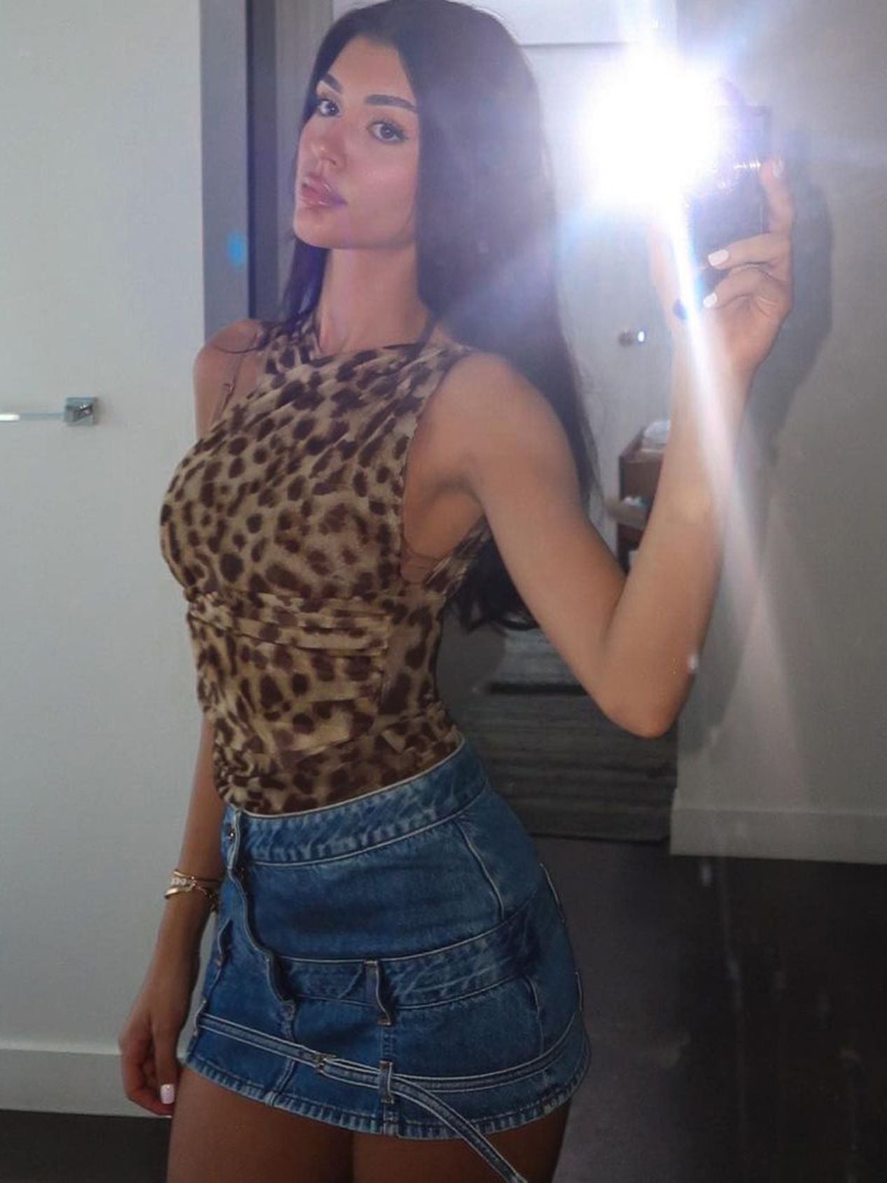 ZASUWA Women's Sexy Leopard Print Bodysuit - Stretchy Lingerie for Date Night, Club Wear & Boudoir Photography