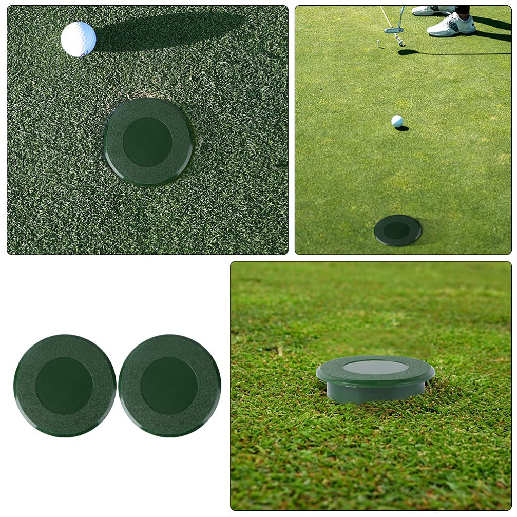 2Pcs Golf Hole Cup Covers - Durable Golf Practice Training Aids with Lid for Putting Greens, Yard, Garden & Backyard | Perfect for Outdoor Golf Training & Fun Activities
