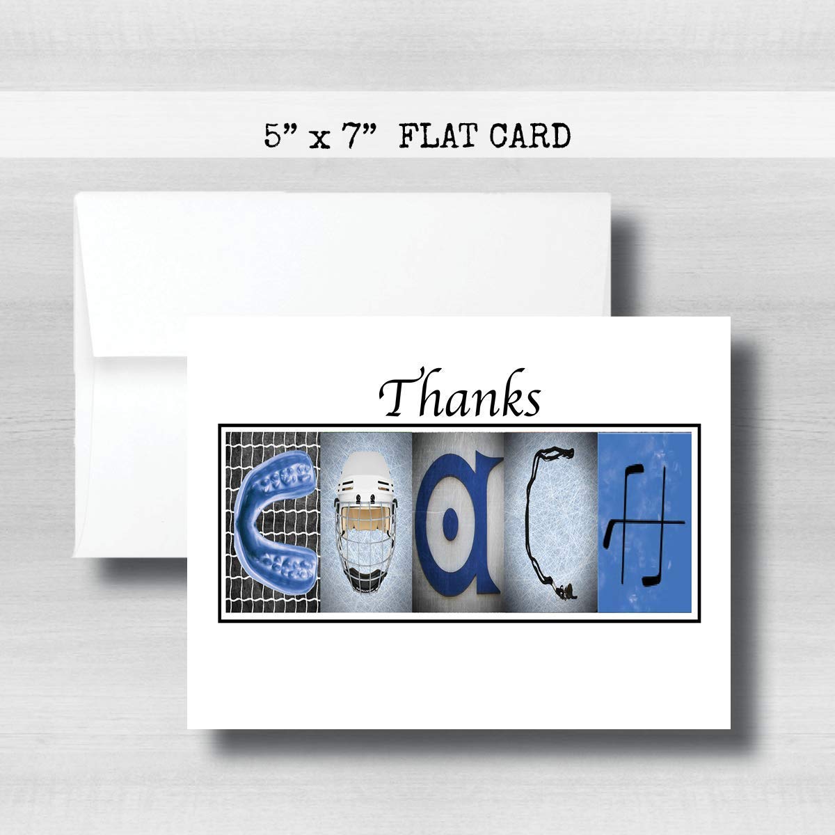 Personalized Hockey Coach Thank You Card - 5