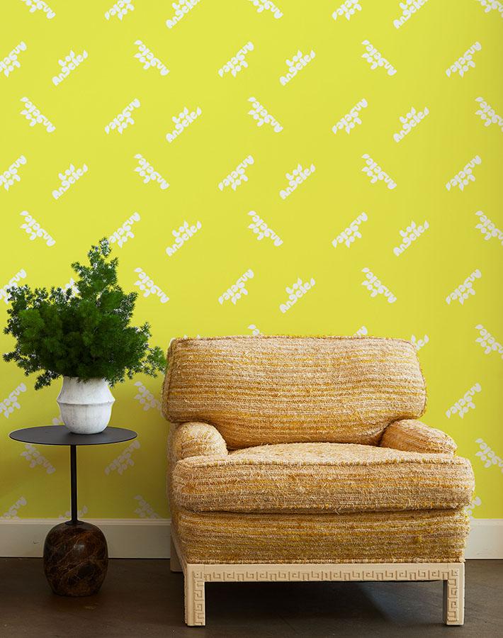 Clare V. Los Angeles Wallpaper - Yellow Peel & Stick Wallpaper for Bedroom, Living Room, and Nursery Decor