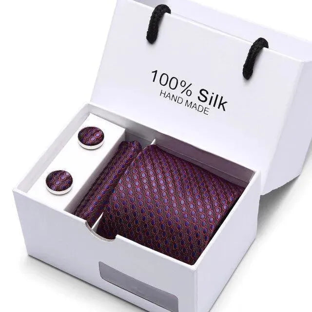 Premium Silk Men's Necktie Set - Elegant & Stylish Formal Ties for Business, Weddings & Special Occasions
