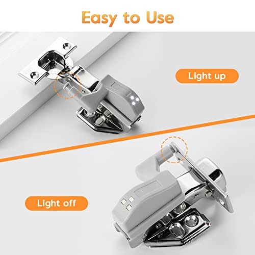 Smart Induction Cabinet Hinge LED Light - Motion Sensor Night Light for Kitchen, Living Room & Bedroom | Energy-Efficient Under Cabinet Lighting for Easy Navigation & Ambience
