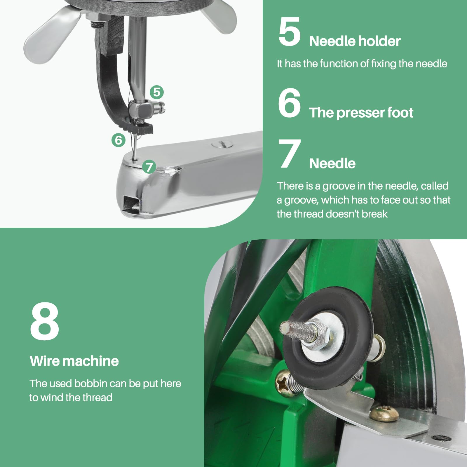 **Heavy Duty Leather Sewing Machine - Dual Cotton Nylon Thread Shoe & Bag Repair Stitcher - Portable Handheld Cobbler Machine for Shoes, Bags, Tents, Clothes (Ideal for DIY Repairs & Professional Use)**